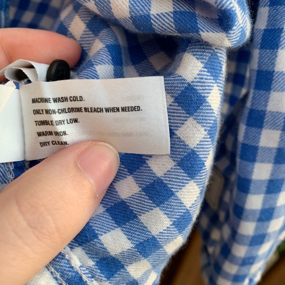 Gap Gingham Shrunken Boyfriend Blouse - Picture 8 of 9